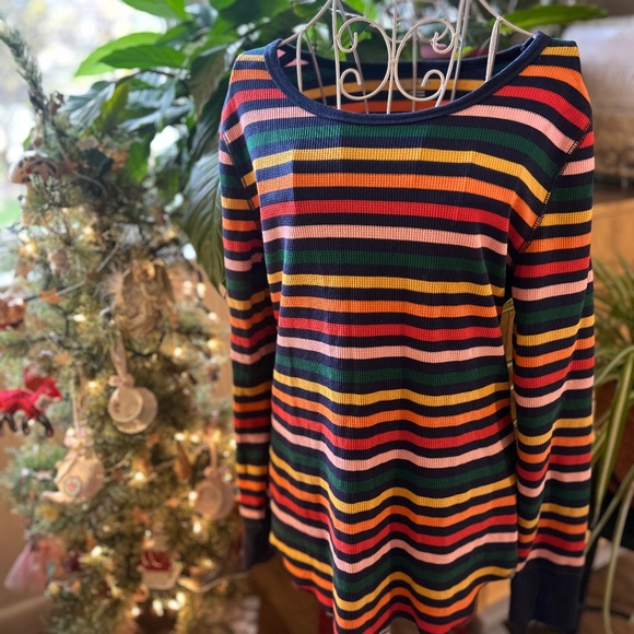 Old Navy striped thermal scoop neck top - Picture 1 of 4